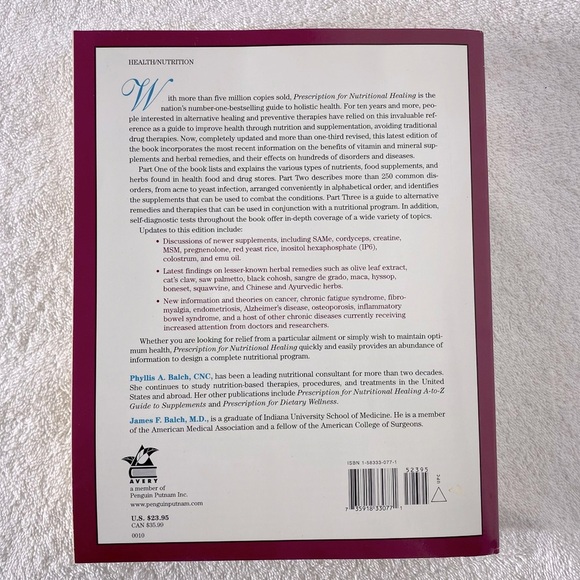 Vintage Prescription For Nutritional Healing Third Edition Soft Cover Guide Book - Picture 2 of 10